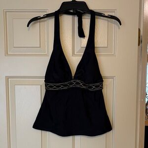 Ralph Lauren Black Halter One-Piece Swimsuit